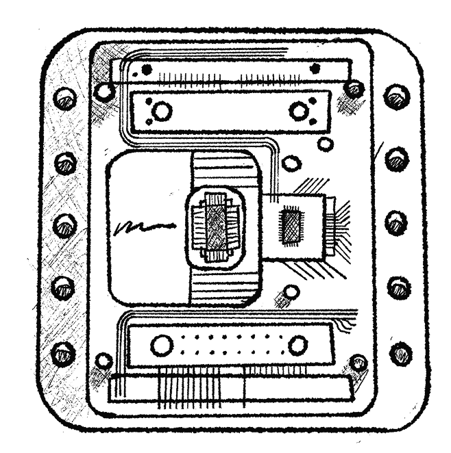 Illustration of a microchip